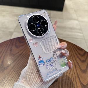 Vivo X200 X100 Pro Case Vivo X200 X100 5G Clear Shockproof Transparent Hard Case with Three-dimensional Creative DIY Stickers Camera Cover Lens Protector Phone Case