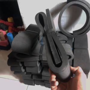 SPON ATI / BUSA ATI / SPON EVA TEBAL 2 CM WARNA HITAM BENTUK POTONGAN PERSEGI PANJANG