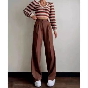 Loose Pants Trousers Celana Kulot Wanita HighWaist Anti Kusut - Celana Kerja Wanita