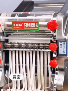 Máy Cán Bột Cắt Bột Cắt Sợi Phở Mì Hủ Tiếu Chạy Điện - Trục cán  22cm - Bảo Hành 12 Tháng