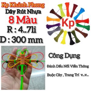 (HCM) Bịch 💯 Sợi Dây Rút Nhựa 8 màu 8x300 ( 4.6li x 30cm)