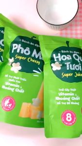 Bánh ăn dặm cho bé Mămmy vị rau củ phô mai trái cây cá tuyết sữa chua giòn tan vừa tay bé - gói 25g