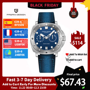 2024 PAGANI DESIGN Mens Dive Mechanical Watches Stainless Steel Sapphire Glass 200M Waterproof Wristwatch Watch for Men PD1767