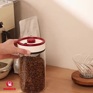 Hộp Đựng Hạt Cà Phê Kín Khí Chống Ẩm Modeco – Hộp Bảo Quản Cà Phê Có Van Thoát Khí Giữ Mùi Lâu