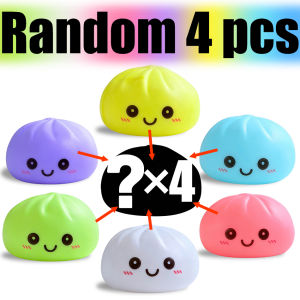 Bandai | Cute Glowing Bao Zi Squishy Toy Set Warm Light Dumpling Squeeze Balls Anxiety Relief Sleep Companion Lamp Sign Decoration