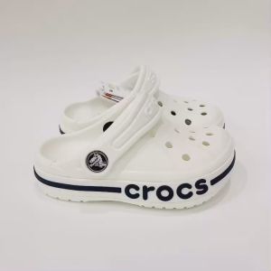 TẶNG 12 STICKER - Dép Cross cho bé trai bé gái HannaKids màu Trắng Sục Cros Baya cho trẻ em nam nữ giày Kid xuất khẩu