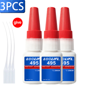 LOOLIFL | 10G Minis Instant Super Glue All Purpose Quick Dry Clear Strong Adhesive For Plastic Metal Wood Small Parts DIY Model Glass Tool