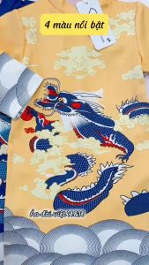 Áo Dài Tết Bé Trai Ivy Set Áo Dài Cách Tân May Sẵn Chất Liệu Lụa 1 Họa Tiết Sinh Động Đáng Yêu BT01