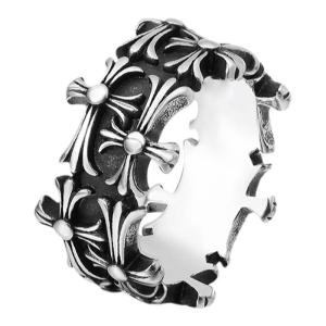 Srrmhyn Punk Style Openable Ring for Women Cross Design Hip Hop Fashion Jewelry Silver Plated Alloy Finger Accessory