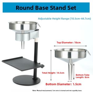XIANGKESI | Oil Resistant Wide Mouth Stainless Steel Funnel with Stand