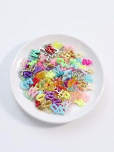 27g/lot Colorful ABS Alphabet Pendant Beads Mixed A-Z English Letters Charms Bead For DIY Handmade Bracelet Earrings Accessories