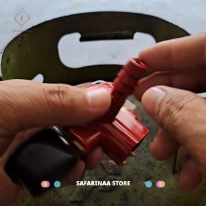 REGULATOR ANTI BOCOR KOMPOR GAS LPG MATSUNAGA SET SELANG MERAH ANTI MINYAK 2 LAPIS FREE KLEM KUPING