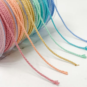 New 25 Colors 2mm Pure Color Dragon Scale Rope Cotton Rope Pendant Lanyard Woven Rope Bracelet Hand Rope Weaving Line Cotton Thread