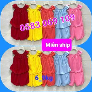 Sale 5 BỘ quần áo bé gái bộ hè trẻ em . Bộ 2 dây HOA HÈ BÉ GÁI 10- 15KGbộ đùi áo 2 dây đồ mặc mùa nắng trẻ em
