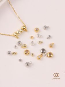 Handmade DIY Jewelry Material Accessories: 14K18K Gold-Plated Silicone Stoppers Adjustable Beads for Bracelet Making