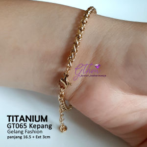 Gelang Tambang Titanium Kepang Model Simple Stylish Anti karat Perhiasan Fashion kualitas Premium gt065