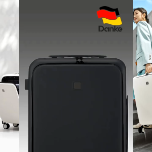 Danke Front Load 20inch H9831S-20 - Koper 20in Buka Depan Anti Gores Baret Pecah Tahan Banting Peyok Ringan Koper Laptop Kualitas Premium 4 Roda 4 Roda Anti Pecah 4 Roda Abu-abu 4 Roda Anti Maling Tahan air Anti Maling Tahan air Port USB