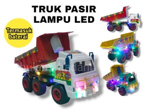 ( BISA COD ) PROMO Mainan Anak Mobil Mobilan Truk Pasir Angkut Barang / Truk Oleng Bisa Nyala / Truk oleng Plastik