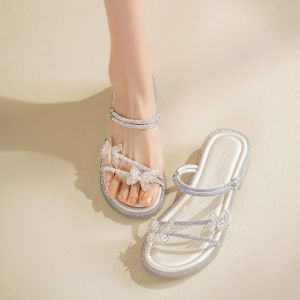 Josiny | Butterfly Thick Sole Summer Sandals Womens Wearable Two-wear Fairy Style