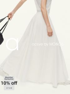 MO&Co. | Cotton High Waist Skirt