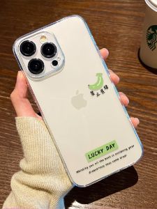 Summer Fruit Simple Transparent Silicone Phone Case for 17/16 15 Womens New 14Plus 13Promax Beautiful 12Mini Cartoon 11 Cute XS Soft XR