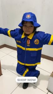 SERAGAM PROFESI ANAK (DAMKARPOLISI & POLWANTNI AD & TNI AUDOKTER) SERAGAM PROFESI TK/PAUD TERMURAH COD “SERAGAM PROFESI DAMKAR-ANAK”