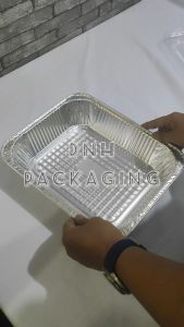 FORTRESS RE320M 12.6x10.4x1.9 Inches Aluminum Foil Tray With Lid Food Tray Catering Tray 3000ml