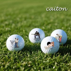 Bộ 4 Quả Bóng Golf Caiton - 4 Thiết Kế Độc Đáo Quà Tặng Vui Nhộn Cho Nam Giới Ông Bố Ông Nội Sinh Nhật Giáng Sinh Nghỉ Hưu Quả Bóng Golf Tiêu Chuẩn 2 Chiếc