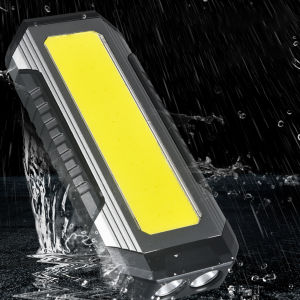 LED COB Flashlight Multifunctional with Magnet Flashlight Searchlight Dimmable Portable Lantern Waterproof for Outdoor Equipment