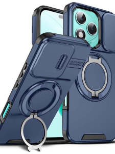 เคสโทรศัพท์แบบมีขาตั้งหมุนได้ดูดซับแม่เหล็กแบบครอบเต็มพร้อมฝาปิดกล้อง Honor400 Lite pro Magic7 Lite X9C ป้องกันการตกหล่น