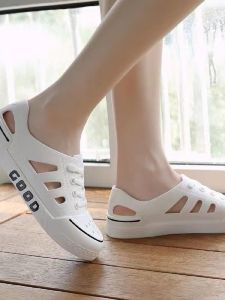 ผู้หญิง สไตล์ใหม่ ระบายอากาศได้ดี กันลื่น รองเท้าแตะกลางแจ้ง Hollow Out ดีไซน์ ฤดูร้อน ลำลอง รองเท้า นุ่ม ด้านล่าง หลากหลาย รองเท้าผ้าใบแบบสวม