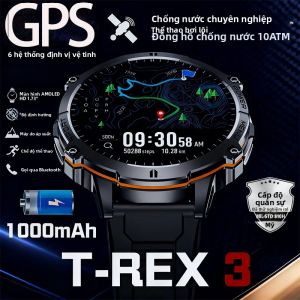 Đồng Hồ Thông Minh T-Rex 3 Cấp Quân Sự Pin 1000mAh Chống Nước 10ATM GPS La Bàn Đo Độ Cao Màn Hình AMOLED Dành Cho Nam Thể Thao Bơi Lội