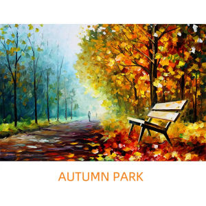 500/1000/1200/2000Pieces Jigsaw Puzzles Park in Autumn Decompression Toy Fridget Puzzle Game Family Decoration