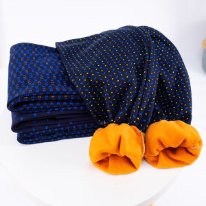 Quần Ấm Cotton Lông Cừu Dày in Họa Tiết Mùa Đông Cho Nam Quần Dài Ấm Áp Thoải Mái Quần Lót Hai Lớp