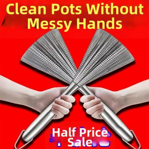 Oil Removal Long Handle Kitchen Steel Wire Brush