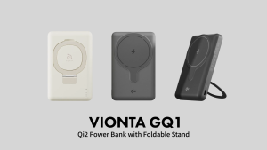 Adam 10000Mah Qi2 GQ1 VIONTA Kickstand / Power bank 10000Mah with Foldable Stand / CCC Certified