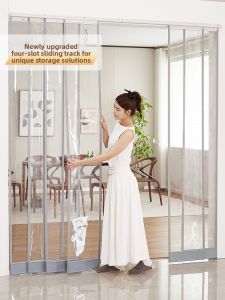 Air Conditioning Windproof Partition Commercial Transparent PVC Magnetic Door Curtain