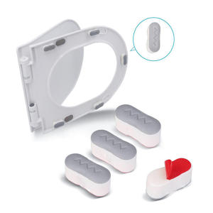 4pcs Toilet Seat Bumper Shockproof Anti-slip Toilet Cover Gasket Toilet Seat Cover Bathroom Hardware Buffer Bumpers Replacement