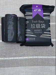 HOMEKING | [4 SIZES] Drawstring Disposable Garbage Bag Strong Plastic Waste Basket Beg Plastik Sampah 3X Lagi Tebal Plastic Beg Sampah Bertali Extra Thick Drawstring Garbage Plastic Bag Trash Bag Heavy Duty