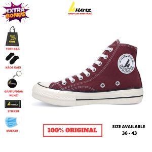 Hamz Star Hero High Maroon Sepatu Sneakers Pria dan Wanita