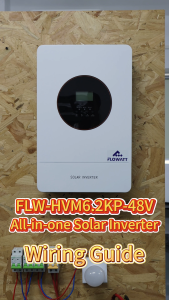 【Parallel 9 Unit 】Flowatt 6.5KW 12KW On-Grid/Off-Grid Hybrid Inverter 48Vdc 230VAC Built in 150A MPPT Solar Charger Controller PV Panel Input 500vdc Pure Sine Wave Inverter Supports 48V Lifepo4 Battery Battery-free Operation