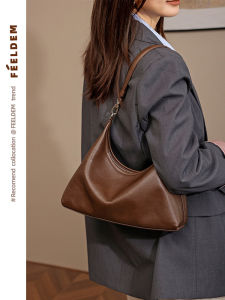 Classic Hobo Bag Womens Genuine Tanned Leather Underarm Bag Commuter Bag Dumpling Bag Soft Handbag Shoulder Bag