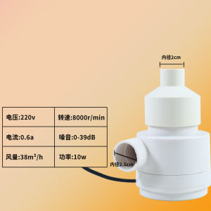 Mini Smoke Extractor Fan Waterproof Drum Fan with Turbo Centrifugal Design for Home Living Room Small 1-2 inch Fan