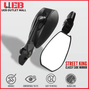 UEB ชุดกระจกมองข้างมอเตอร์ไซค์ พร้อมกระจกกันแสงสะท้อน HD ปรับได้ สำหรับการขับขี่ปลอดภัยและสะดวก