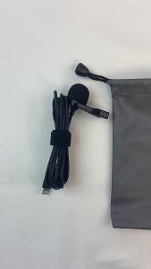 1.5m  Portable Lavalier Microphone Condenser Clip-on Lapel Mic Wired USB 3.5mm Type-C Microfon For Phone for Laptop PC