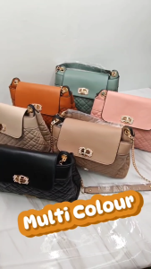 5071 (Jessica Minkoff) Women Handbag Rectangle Quilted Elegant Chain Sling Bag Shoulder Bag Handbeg