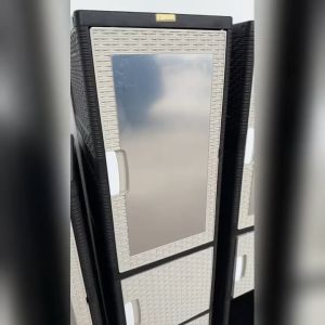 Akako - Lemar Pakaian Kaca Minimalis Akako Swing Mirror Lemari Plastik Lemari Baju Lemari Serbaguna