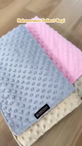 ARS Collection Baby Selimut Bayi Minky Dot Baby Blanket Selimut Newborn 2 lapis