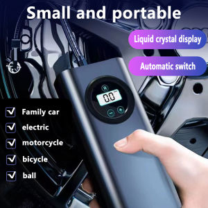 Portable Inflatable Air Pump Car Tire Inflator Wired or Wireless Compressor  Barometer Electric Suitable for Motorcycle Bicycle
