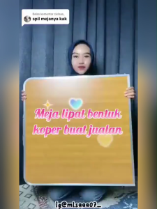 Meja Lipat Koper Meja Lipat 120x60cm Aluminium Meja Camping Meja Lipat Outdoor Meja makan lipat biru